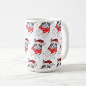 Mug Funny Gray and White Tabby Cat Christmas (Devant droit)