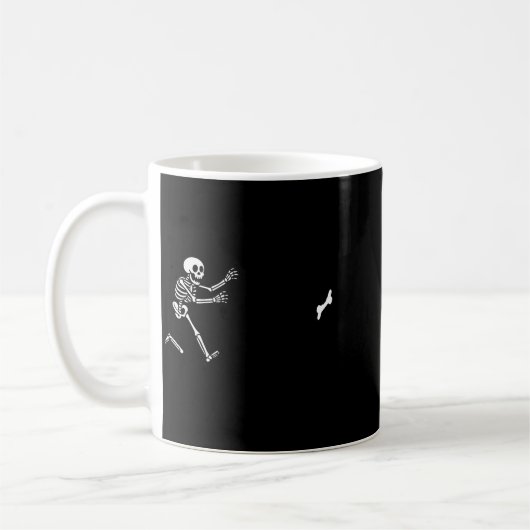 Mug Funny Great Dane Running Skeleton Halloween (Gauche)