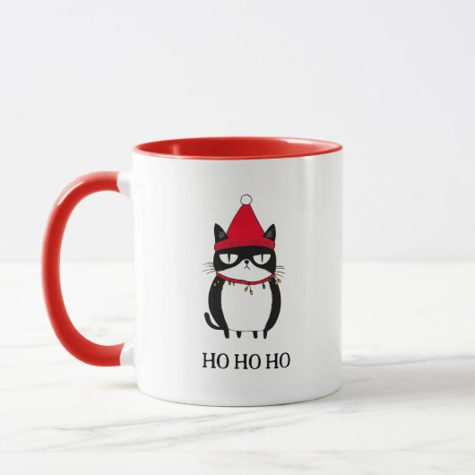 Mug Funny Grouchy Chat Catmas Humour Noël (Gauche)