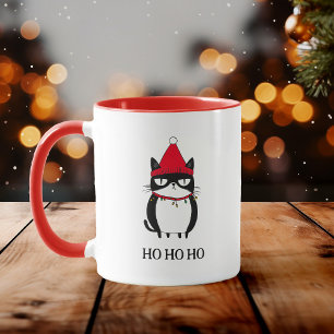 Mug Funny Grouchy Chat Catmas Humour Noël