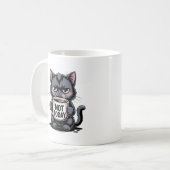 Mug Funny Grumpy Black Cat Lover Not Today Sarcastic (Devant gauche)