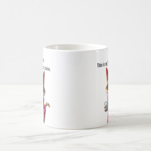 Mug Funny Grumpy cat dans un chat Calico Robe et Café (Centre)