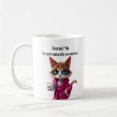 Mug Funny Grumpy cat dans un chat Calico Robe et Café (Gauche)