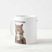 Mug Funny Grumpy cat dans un chat Robe et Café (Devant gauche)