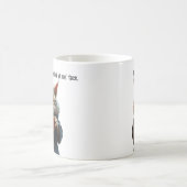 Mug Funny Grumpy cat dans un Robe et Café (Centre)
