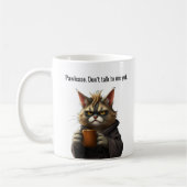 Mug Funny Grumpy cat dans un Robe et Café (Gauche)