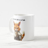 Mug Funny Grumpy cat dans un Robe et café Orange Cat (Devant gauche)