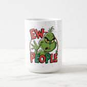 Mug Funny Grumpy Christmas “Ew People” Cartoon Design  (Centre)