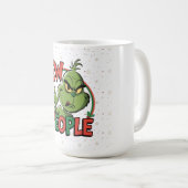 Mug Funny Grumpy Christmas “Ew People” Cartoon Design  (Devant droit)