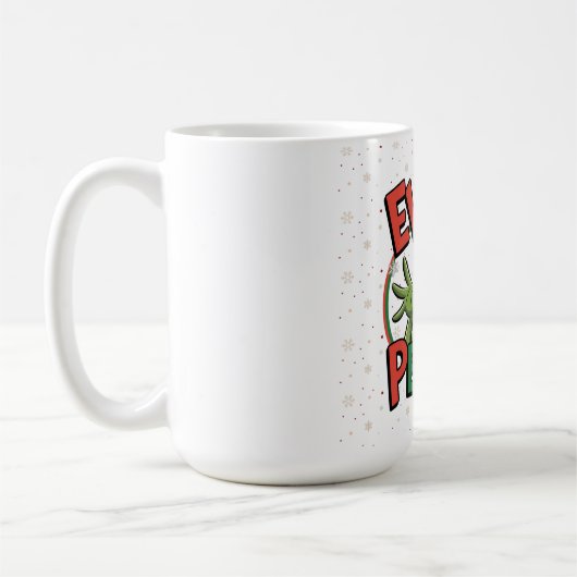 Mug Funny Grumpy Christmas “Ew People” Cartoon Design  (Gauche)