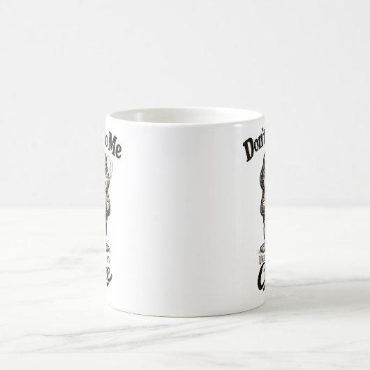 Mug Funny Grumpy Frog Drinking Coffee (Centre)