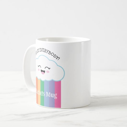 Mug Funny Grumpy Kawaii Cloud et Rainbows (Devant gauche)