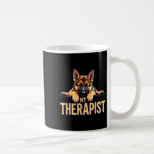 Mug Funny Gsd Shep Puppy My Therast German Shepherd Do (Droite)
