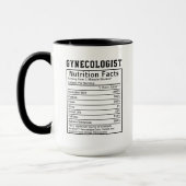 Mug Funny Gynecologist Nutrition Facts Doctor Gift (Gauche)