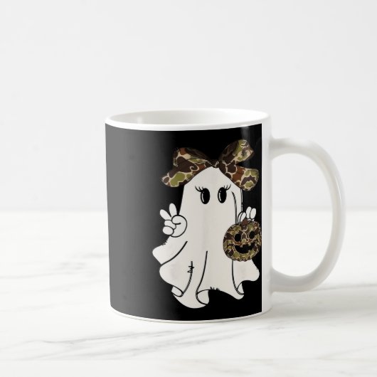 Mug Funny Halloween Camouflage Camo Ghost Hello Huntin (Droite)