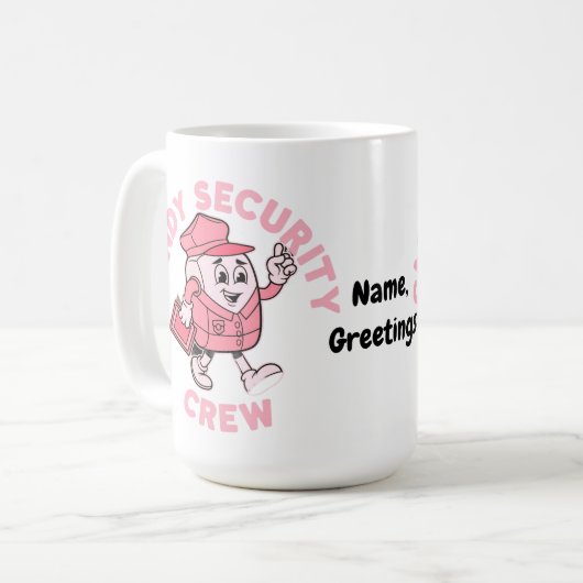 Mug Funny Halloween Candy Quote Candy Security Crew  (Devant gauche)