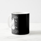 Mug Funny Halloween Cat Ghost Forget Candy Give Me Cat (Devant gauche)