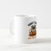 Mug Funny Halloween Pug Forget Candy Conception de T-s (Devant gauche)