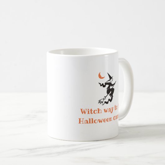 Mug Funny Halloween Witch Way (Devant droit)