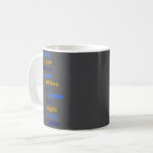 Mug Funny Hanukkah Love Latkes Lights In Blue  (Devant gauche)