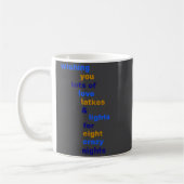 Mug Funny Hanukkah Love Latkes Lights In Blue  (Gauche)