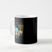 Mug Funny Hanukkah Sloth Jewish Chanukah Sleeng Hanukk (Devant gauche)