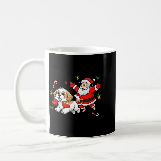 Mug Funny Havanese Santa Claus Boots Christmas Womens (Gauche)