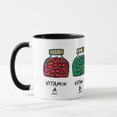 Mug Funny Healthy Golfer Golf Ball Cartoon Vitamin Tee (Gauche)