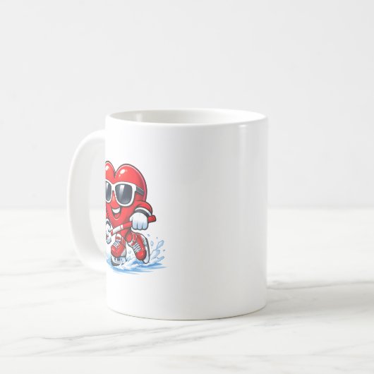 Mug Funny Heart Playing Hockey Apparel  (Devant gauche)