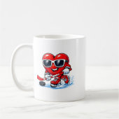 Mug Funny Heart Playing Hockey Apparel  (Gauche)