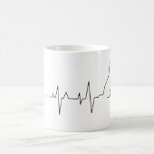Mug Funny Heartbeat Line Art Valentine's Day mignon ca (Centre)