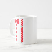 Mug Funny Hearts Bow Tie Suspenders Valentine's Day Co (Devant gauche)