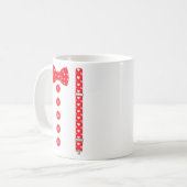 Mug Funny Hearts Bow Tie Suspenders Valentine's Day Co (Devant gauche)