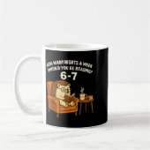 Mug Funny Hedgehog Reading Book 67 Six Seven Meme  (Gauche)