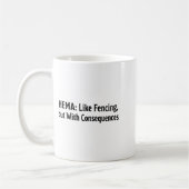 Mug Funny Hema Shirt - Like Fencing But With Consequen (Gauche)