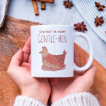 Mug Funny Hen Chicken Pun de Noël<br><div class="desc">Ce chou de Noël de poulet délicieusement drôle est si doux et stupide qu'il est sûr d'apporter des rires à votre famille et à vos amis cette saison de vacances! La tasse à café présente l'illustration originale d'une poule endormie heureuse sur son nid avec un texte lisant le jeu de...</div>