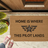 Mug Funny Home Where This Pilot Lands Plane Welcome