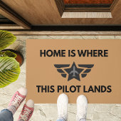 Mug Funny Home Where This Pilot Lands Plane Welcome