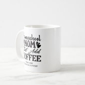 Mug Funny Homeschool Maman Ajouter Juste Du Café (Devant gauche)