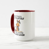 Mug Funny Horse Talking to Myself - We Both Laugh  (Devant gauche)