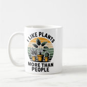 Mug Funny I Like Plants More Than People Design  (Gauche)