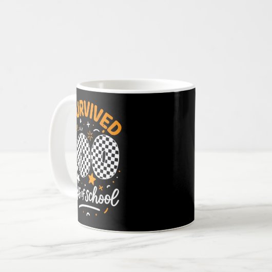 Mug Funny I Survived 100 Days Of School Student Teache (Devant gauche)