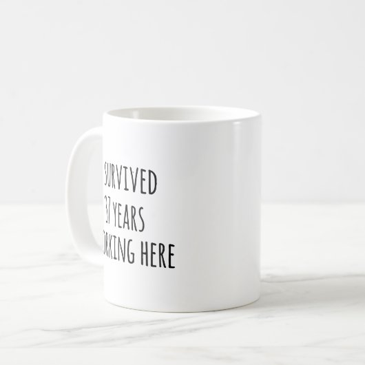 Mug Funny I Survived XX Year Quitter Retirement Gift (Devant gauche)