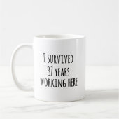 Mug Funny I Survived XX Year Quitter Retirement Gift (Gauche)