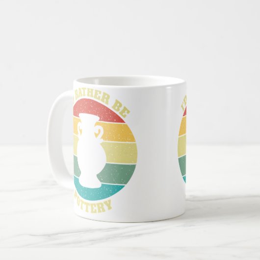 Mug Funny I'D Rather Be Pottery (Devant gauche)