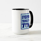 Mug Funny I'm A Top Blue Hanukkah Joke Dreidel (Devant droit)