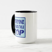 Mug Funny I'm A Top Blue Hanukkah Joke Dreidel (Devant gauche)