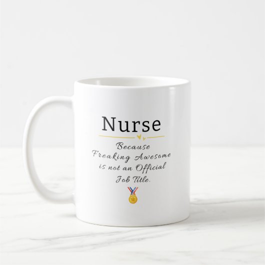 Mug Funny Infirmière Titre de l'emploi (Gauche)