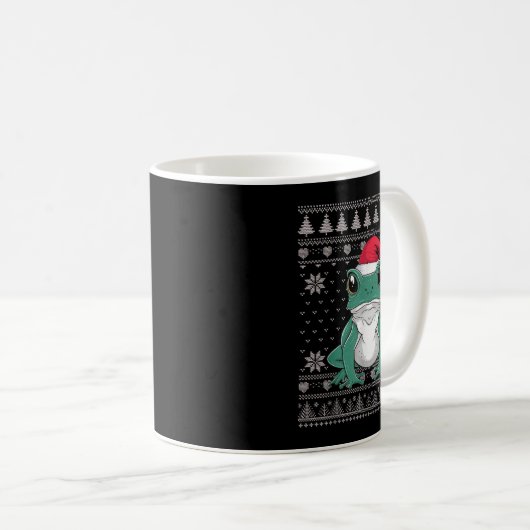 Mug Funny Ison Dart Frog laide Sweat de Noël Père Noël (Devant droit)