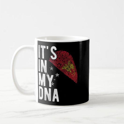 Mug Funny It's In My Dna Papua New Guinea Flag Fingerp (Gauche)